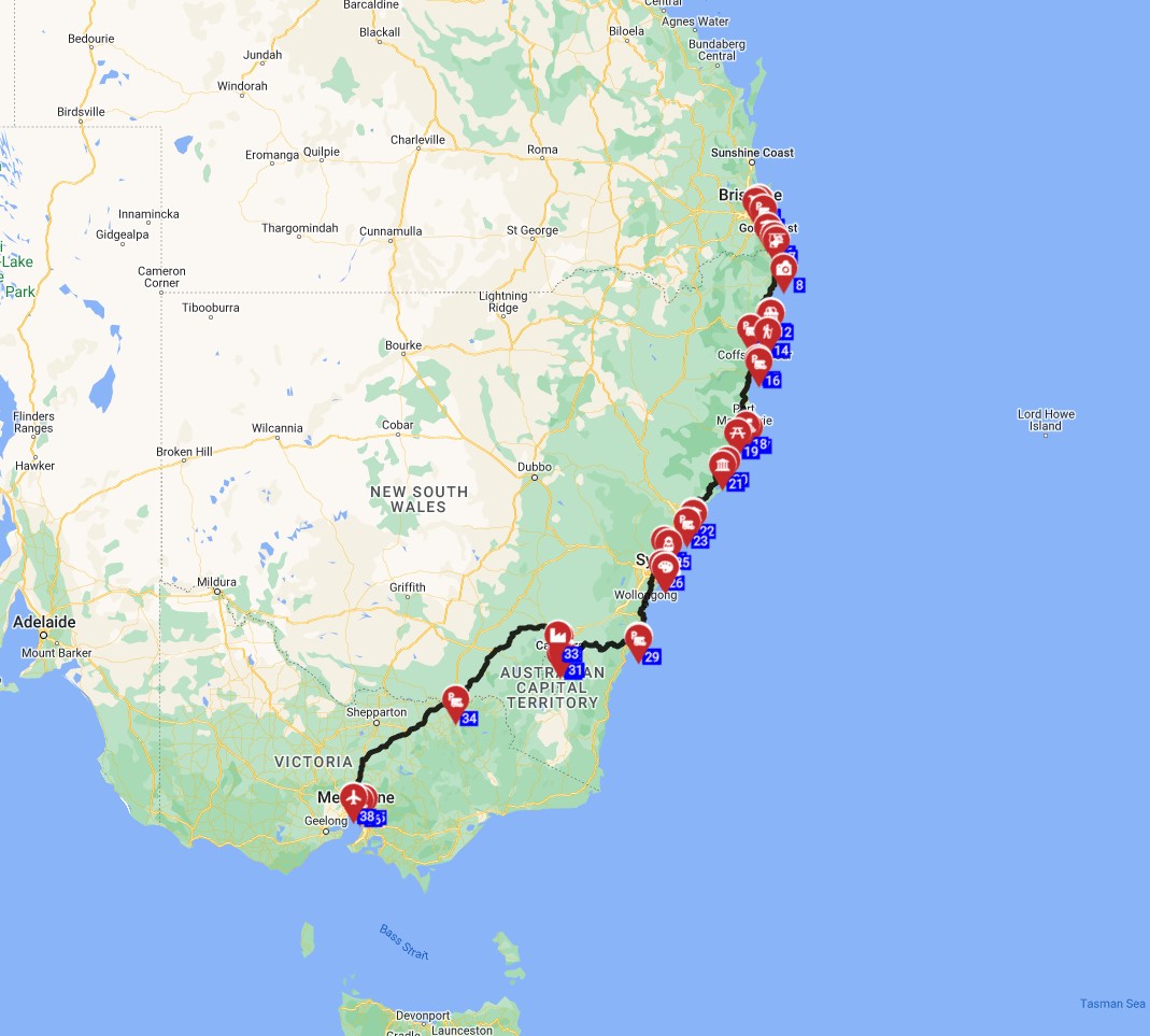 Brisbane to Melbourne - Family Fun Trek